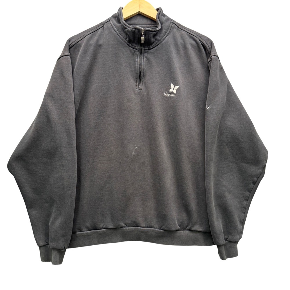 Nike Golf Kapalua 1/4 Zip Sweatshirt Mens L Black Long Sleeve Fleece Casual